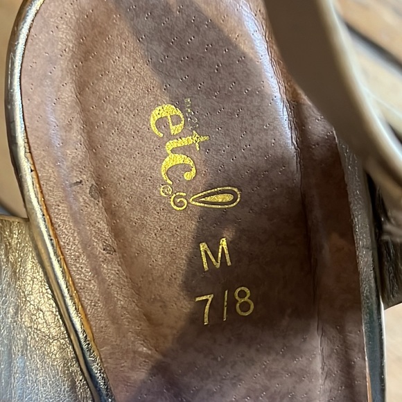 Rue 21 etc. Shoes Metallic Light Gold Boho Platform Wedge Heel